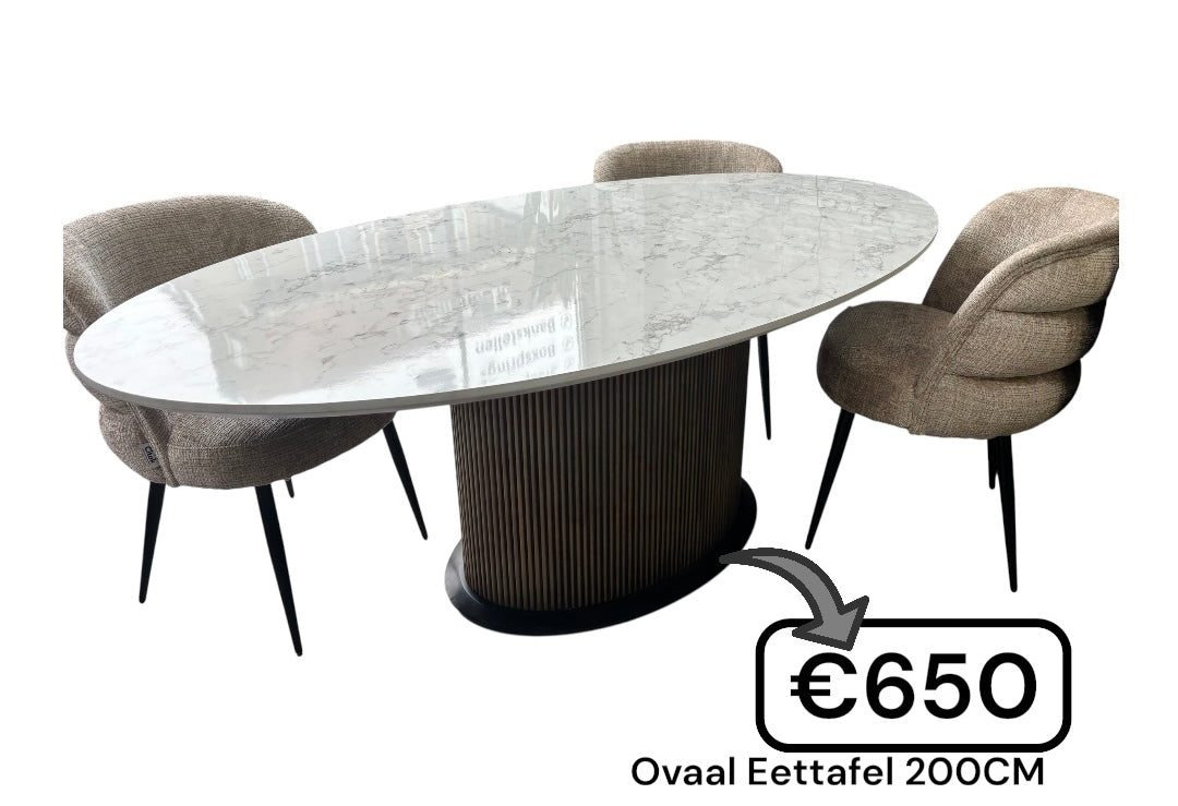Lokum Eettafel Ovaal 200cm